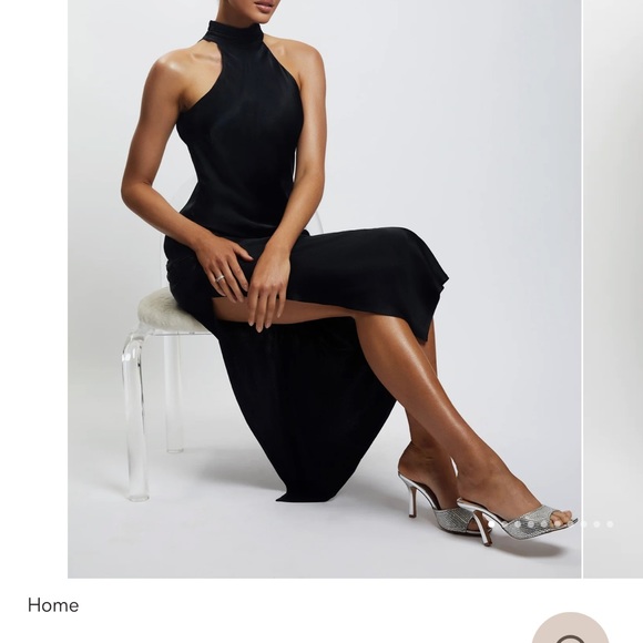 Black High Neck Dress - Picture 2 of 2